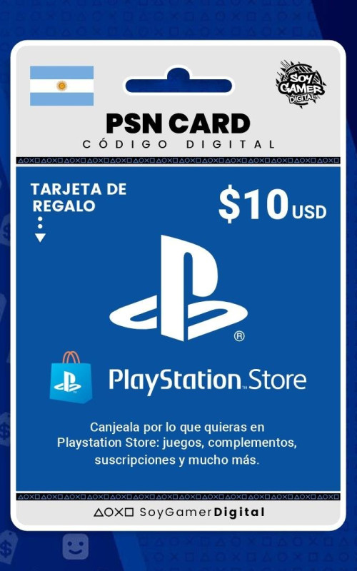 PSN CARD 10 USD Cuenta Argentina PS4/PS5