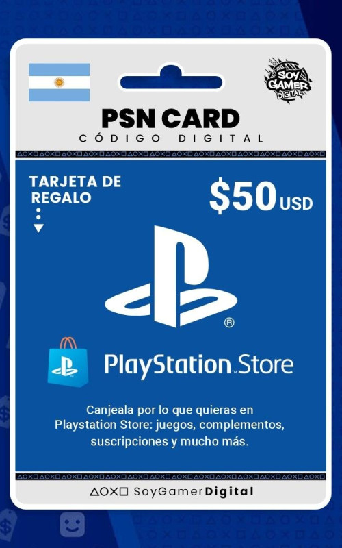 PSN CARD 50 USD Cuenta Argentina PS4/PS5